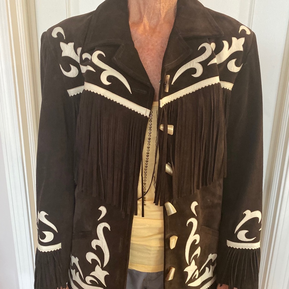 Double D Ranch fringed suede jacket
